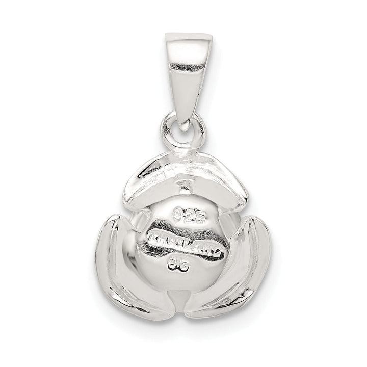 Lovely Rita's Pendants & Charms Sterling Polished Finish Rose Charm Pendant