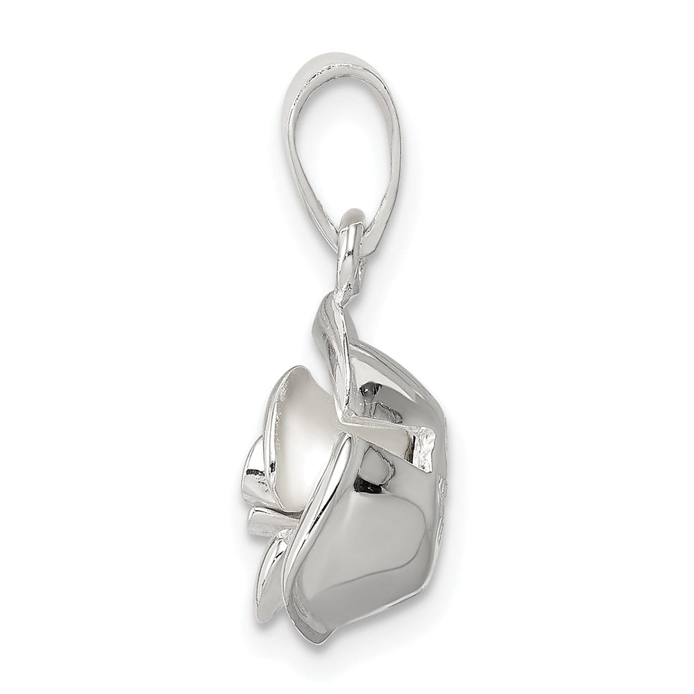 Lovely Rita's Pendants & Charms Sterling Polished Finish Rose Charm Pendant