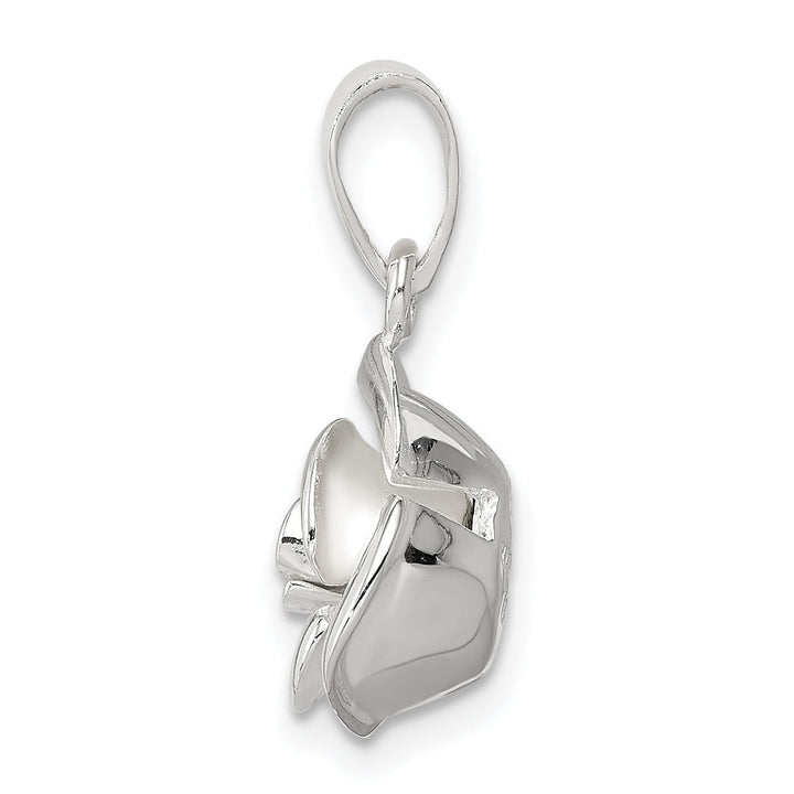 Lovely Rita's Pendants & Charms Sterling Polished Finish Rose Charm Pendant