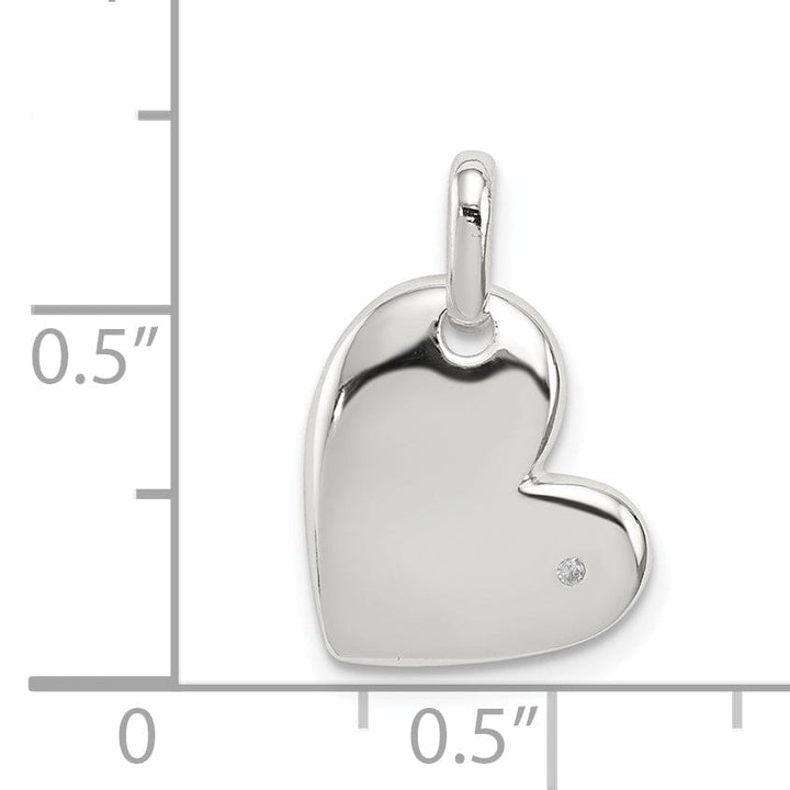 Lovely Rita's Pendants & Charms Sterling Silver 0.05 ct Diamond Heart Pendant