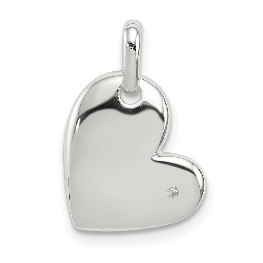 Lovely Rita's Pendants & Charms Sterling Silver 0.05 ct Diamond Heart Pendant