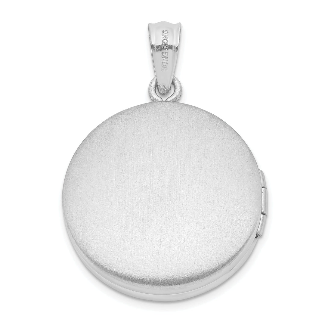Lovely Rita's Pendants & Charms Sterling Silver 20mm Diamond Polished Always On My Mind Round Locket