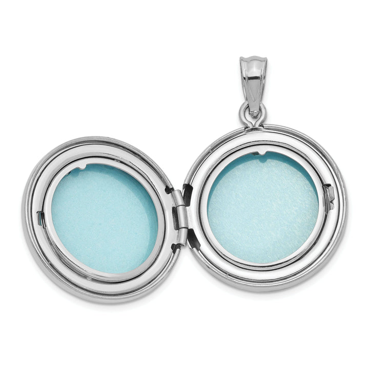 Lovely Rita's Pendants & Charms Sterling Silver 20mm Diamond Polished Round Locket