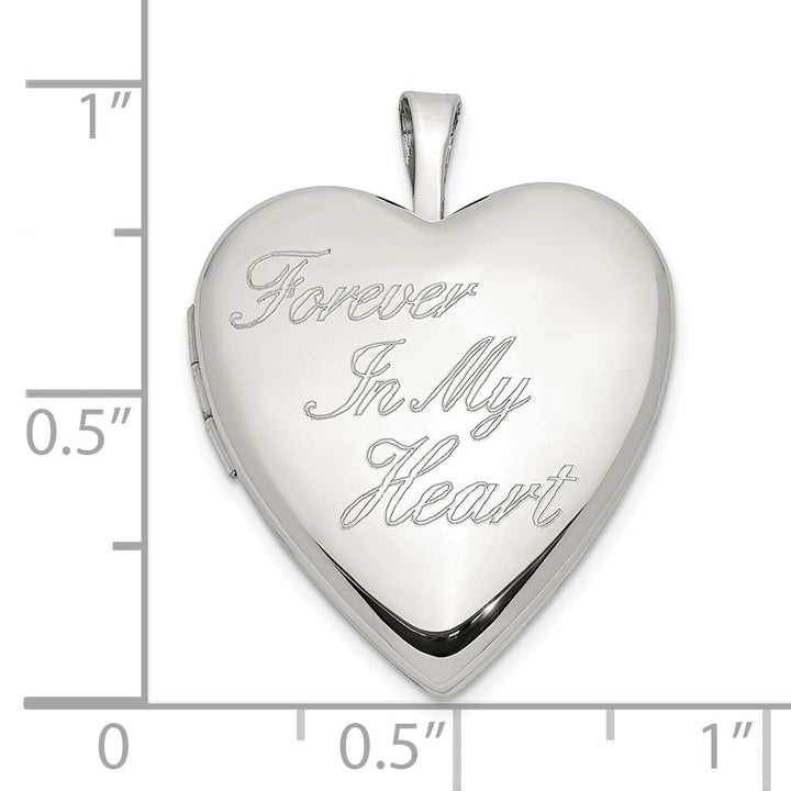 Lovely Rita's Pendants & Charms Sterling Silver 20mm FOREVER IN MY HEART Heart Locket