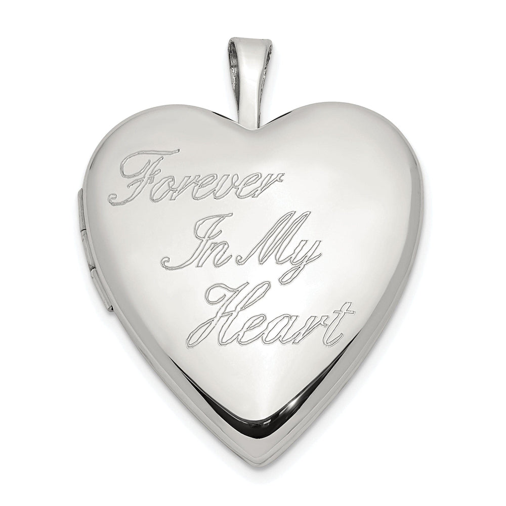 Lovely Rita's Pendants & Charms Sterling Silver 20mm FOREVER IN MY HEART Heart Locket
