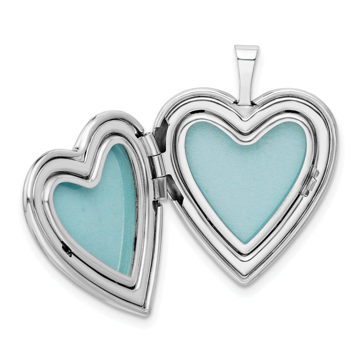 Lovely Rita's Pendants & Charms Sterling Silver 20mm LOVE TO THE MOON Diamond Heart Locket