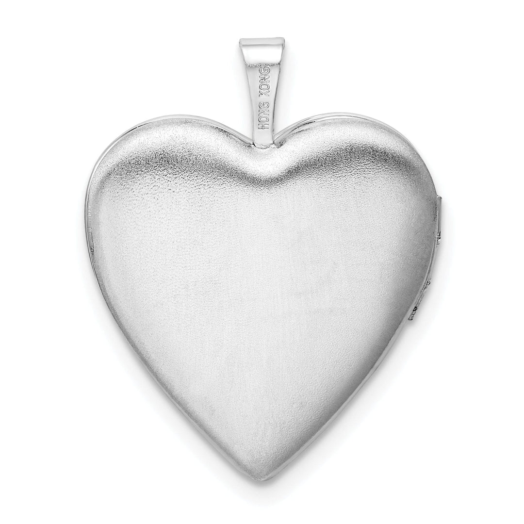 Lovely Rita's Pendants & Charms Sterling Silver 20mm LOVE TO THE MOON Diamond Heart Locket