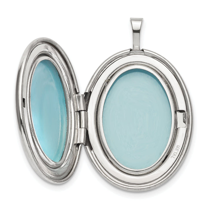 Lovely Rita's Pendants & Charms Sterling Silver 20mm LOVE TO THE MOON Diamond Oval Locket