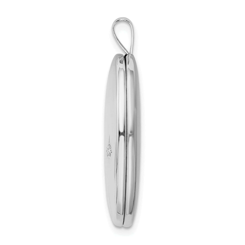 Lovely Rita's Pendants & Charms Sterling Silver 20mm LOVE TO THE MOON Diamond Oval Locket