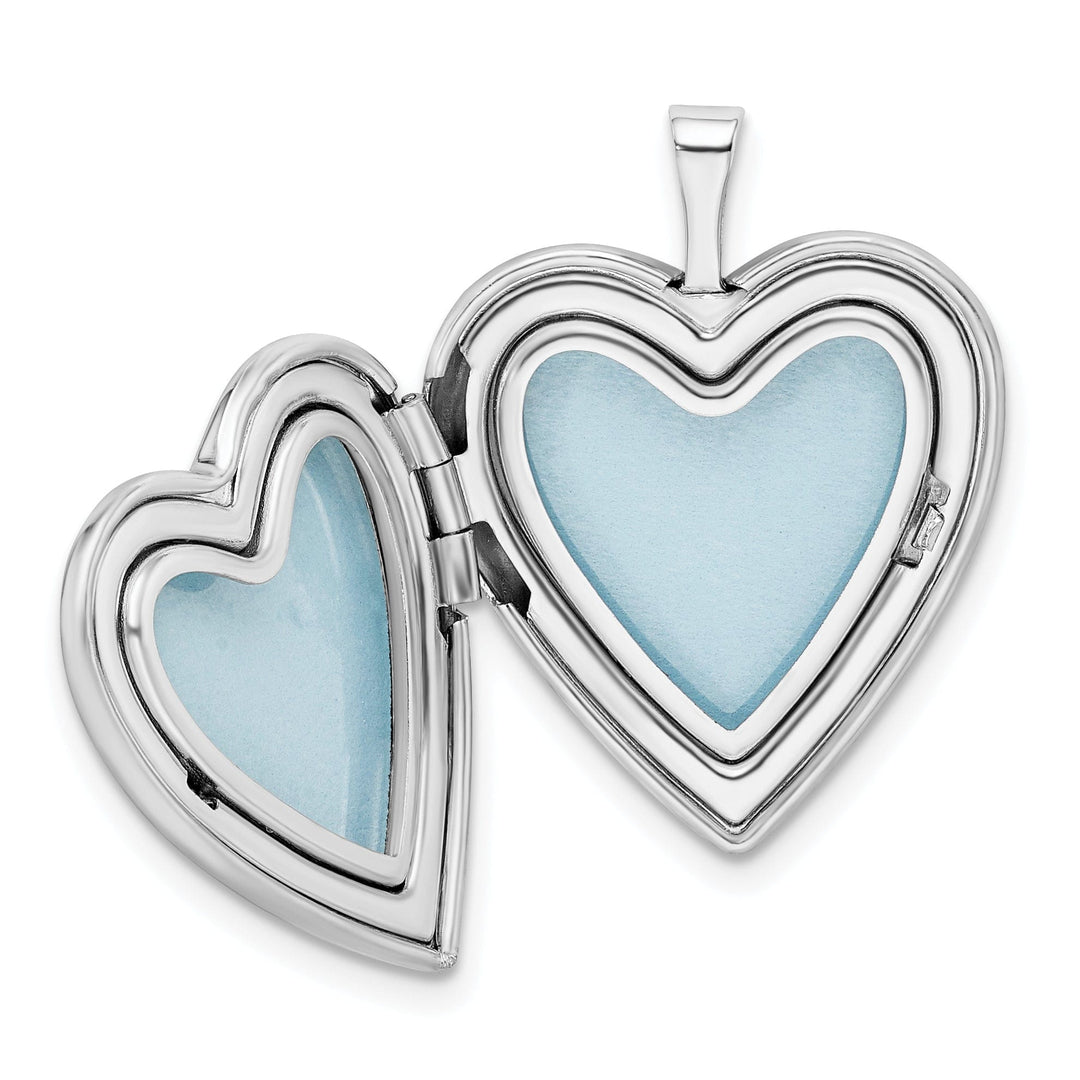 Lovely Rita's Pendants & Charms Sterling Silver 20mm Pink Enamel Flower Heart Locket