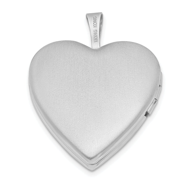 Lovely Rita's Pendants & Charms Sterling Silver 20mm Polished Pink Resin Cameo Flower Heart Locket