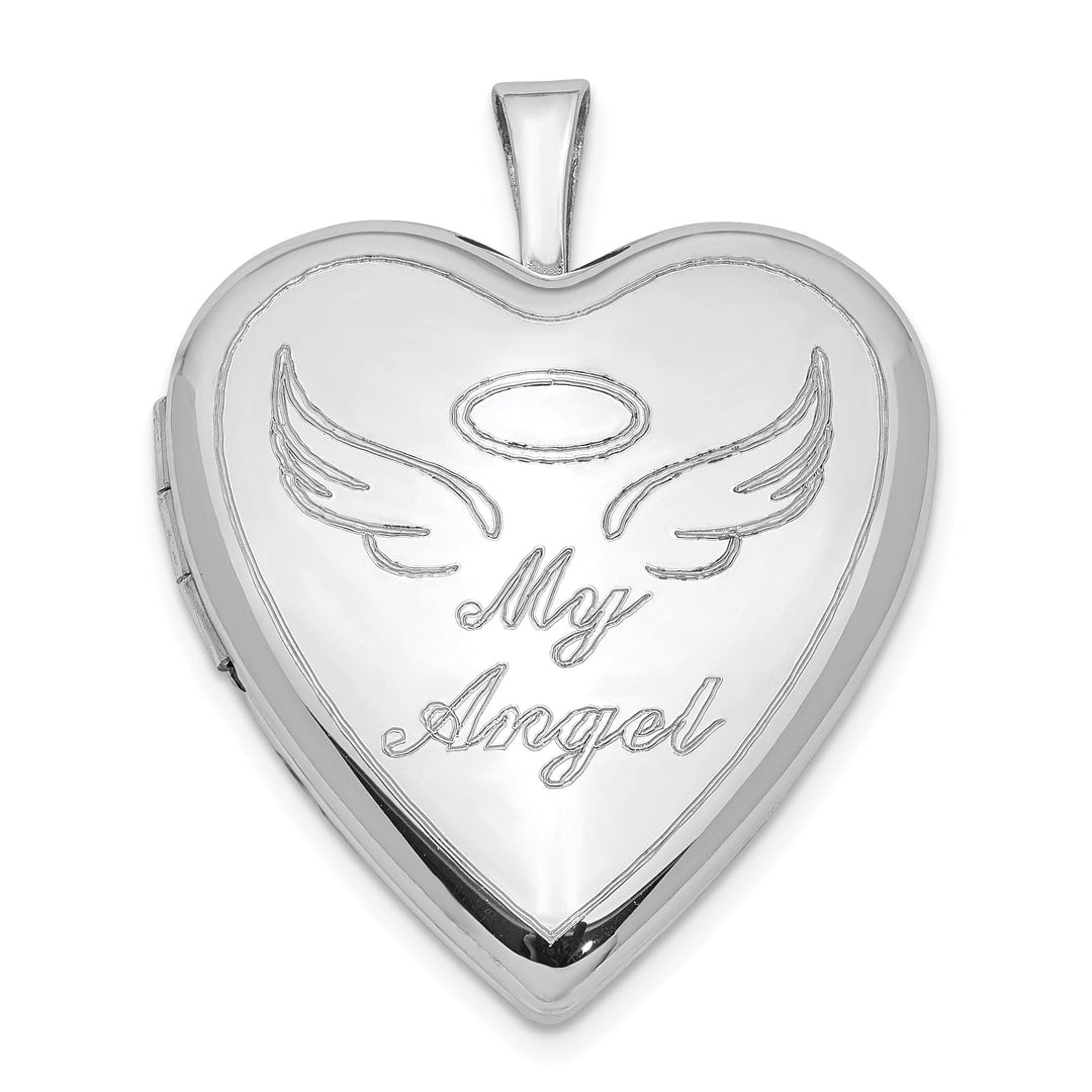 Lovely Rita's Pendants & Charms Sterling Silver 21mm Polished My Angel Heart Locket