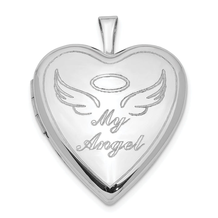 Lovely Rita's Pendants & Charms Sterling Silver 21mm Polished My Angel Heart Locket