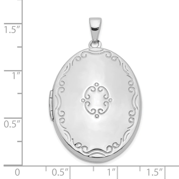 Lovely Rita's Pendants & Charms Sterling Silver 33mm Oval Locket