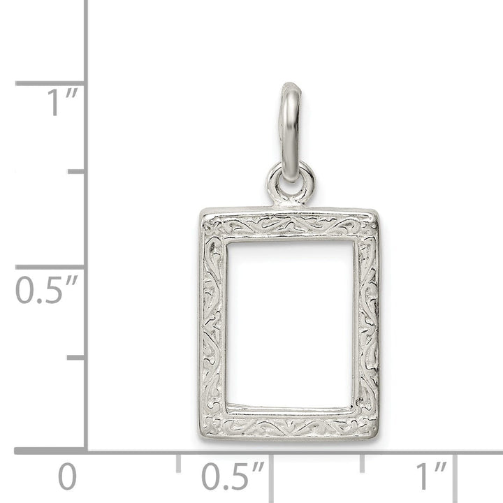Lovely Rita's Pendants & Charms Sterling Silver 3D Picture Frame Charm Pendant