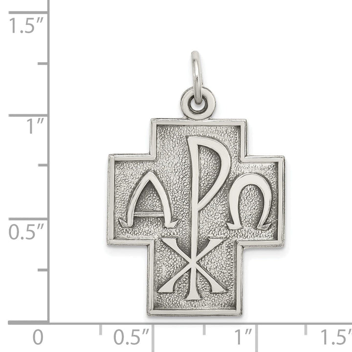 Lovely Rita's Pendants & Charms Sterling Silver Alpha Omega Cross Pendant