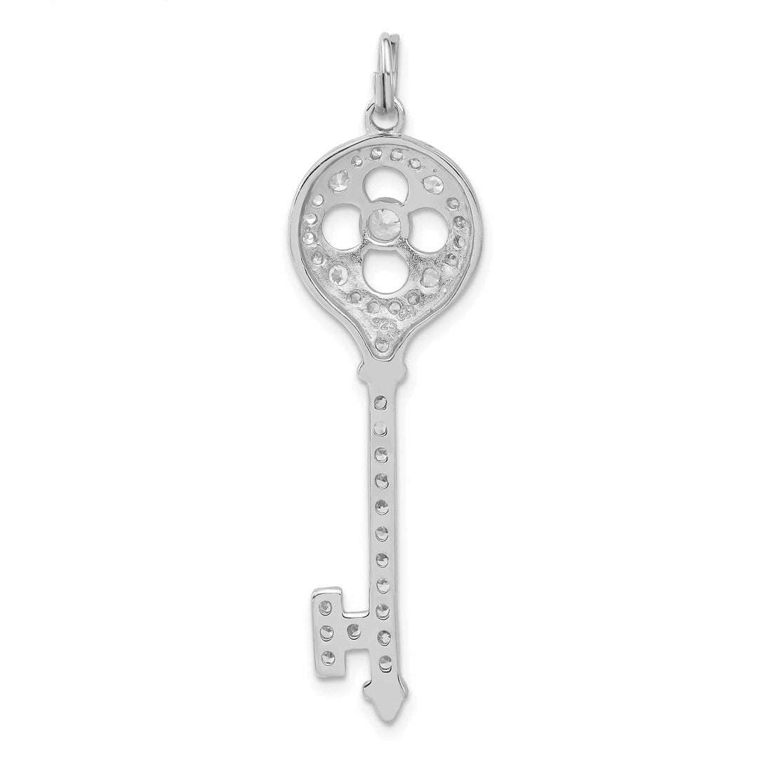Lovely Rita's Pendants & Charms Sterling Silver and Cubic Zirconia Key Pendant