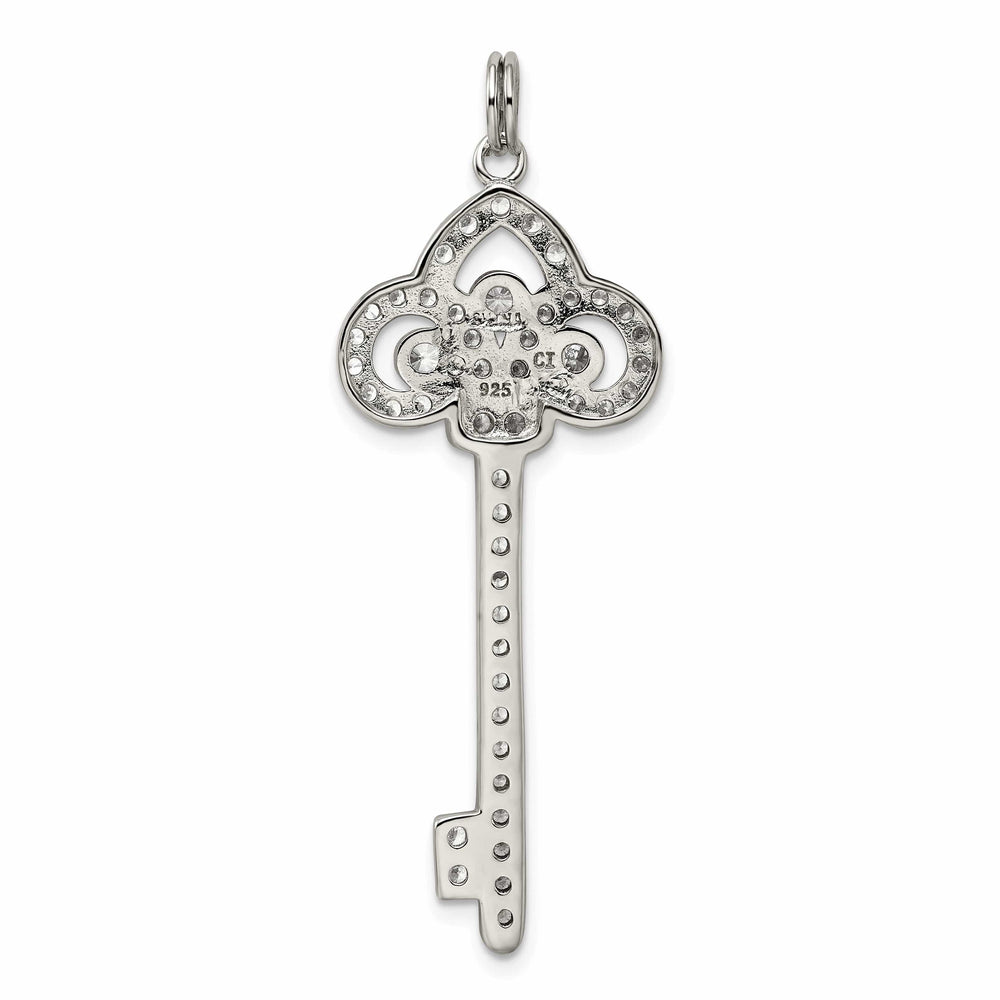Lovely Rita's Pendants & Charms Sterling Silver and Cubic Zirconia Key Pendant