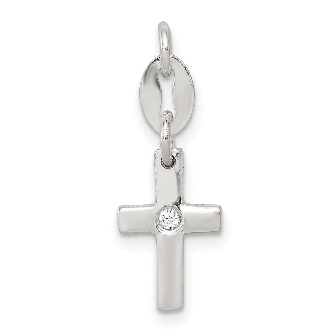 Lovely Rita's Pendants & Charms Sterling Silver and CZ Polished Cross Charm