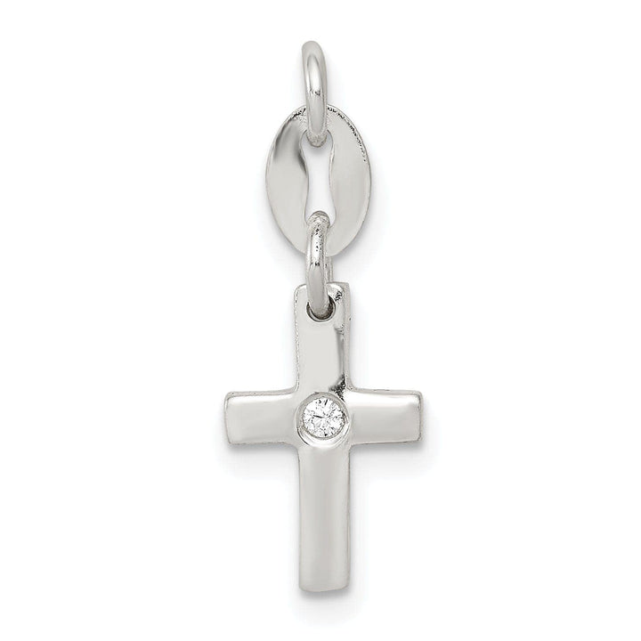 Lovely Rita's Pendants & Charms Sterling Silver and CZ Polished Cross Charm