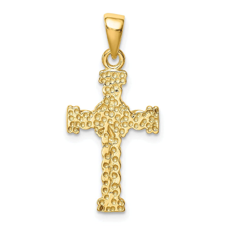 Lovely Rita's Pendants & Charms Sterling Silver and Gold Tone Twisted Cross Pendant