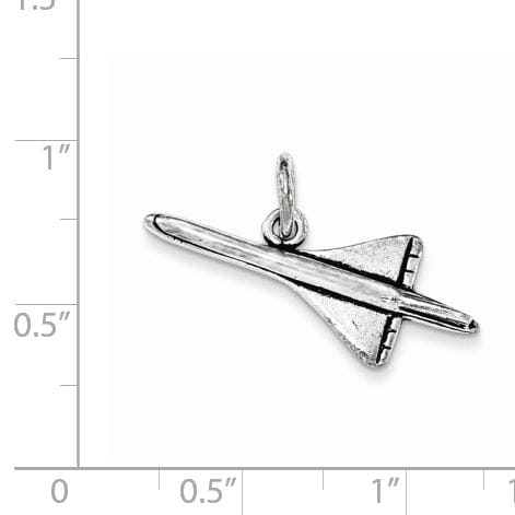 Lovely Rita's Pendants & Charms Sterling Silver Antiqued 3-D Airplane Pendant
