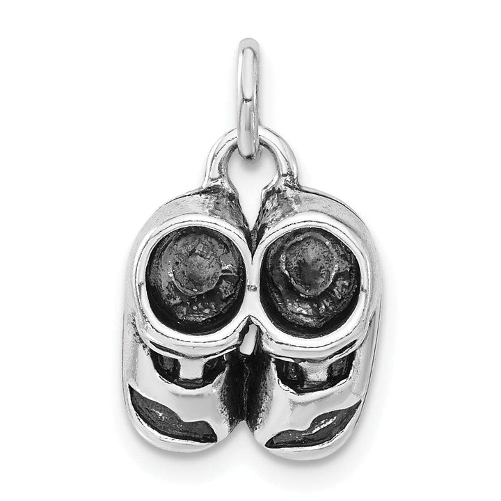 Lovely Rita's Pendants & Charms Sterling Silver Antiqued 3-D Baby Shoes Charm