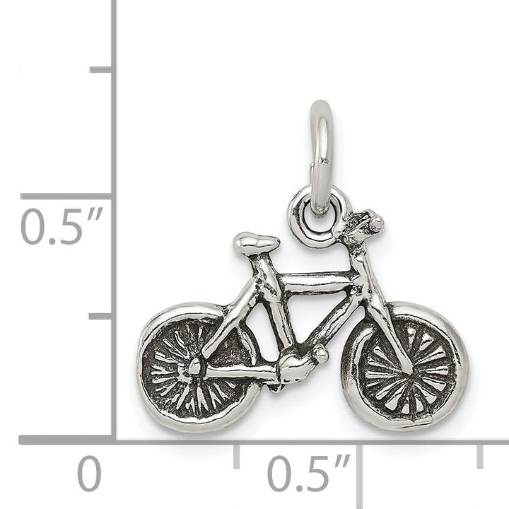 Lovely Rita's Pendants & Charms Sterling Silver Antiqued 3-D Bicycle Pendant