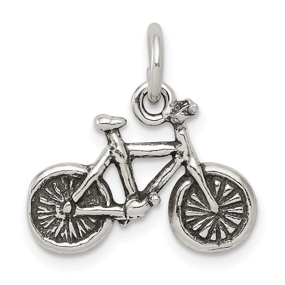 Lovely Rita's Pendants & Charms Sterling Silver Antiqued 3-D Bicycle Pendant