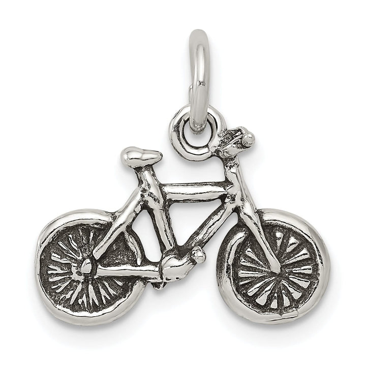Lovely Rita's Pendants & Charms Sterling Silver Antiqued 3-D Bicycle Pendant