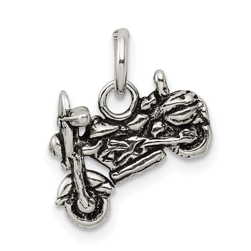 Lovely Rita's Pendants & Charms Sterling Silver Antiqued 3-D Motorcycle Pendant