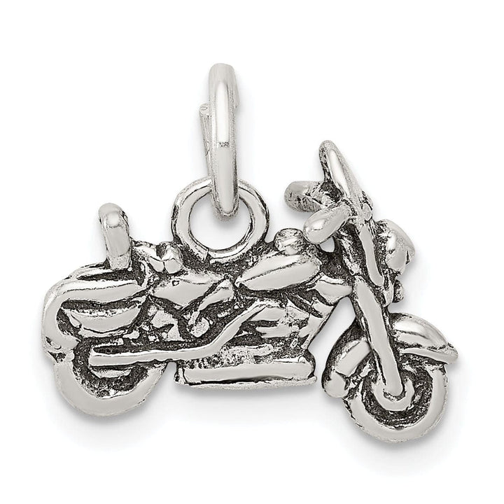 Lovely Rita's Pendants & Charms Sterling Silver Antiqued 3-D Motorcycle Pendant