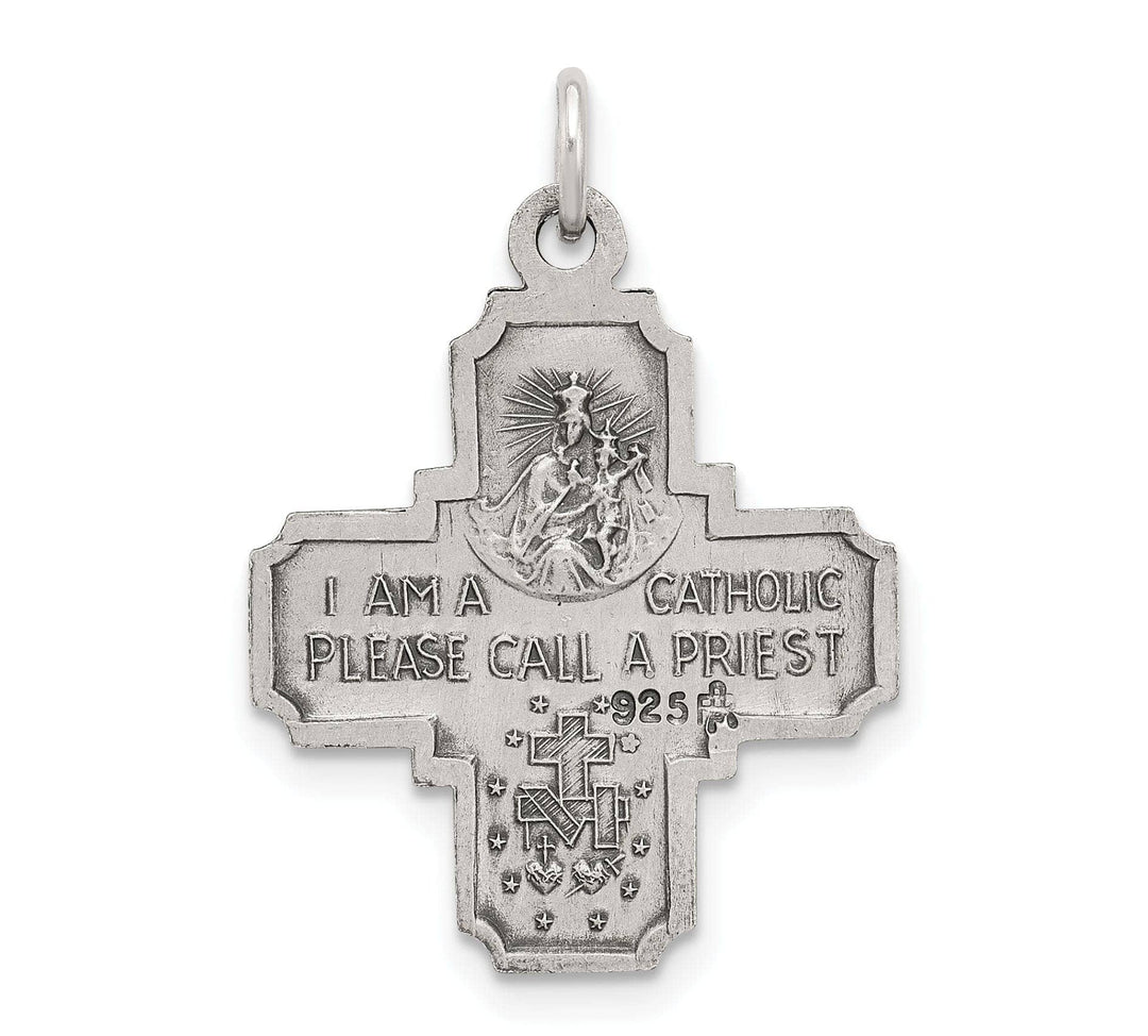 Lovely Rita's Pendants & Charms Sterling Silver Antiqued 4-way Medal