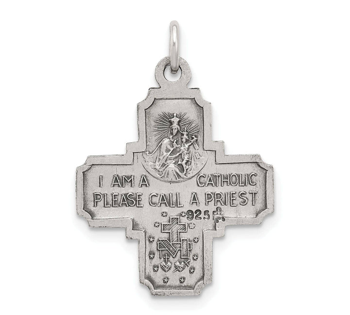 Lovely Rita's Pendants & Charms Sterling Silver Antiqued 4-way Medal