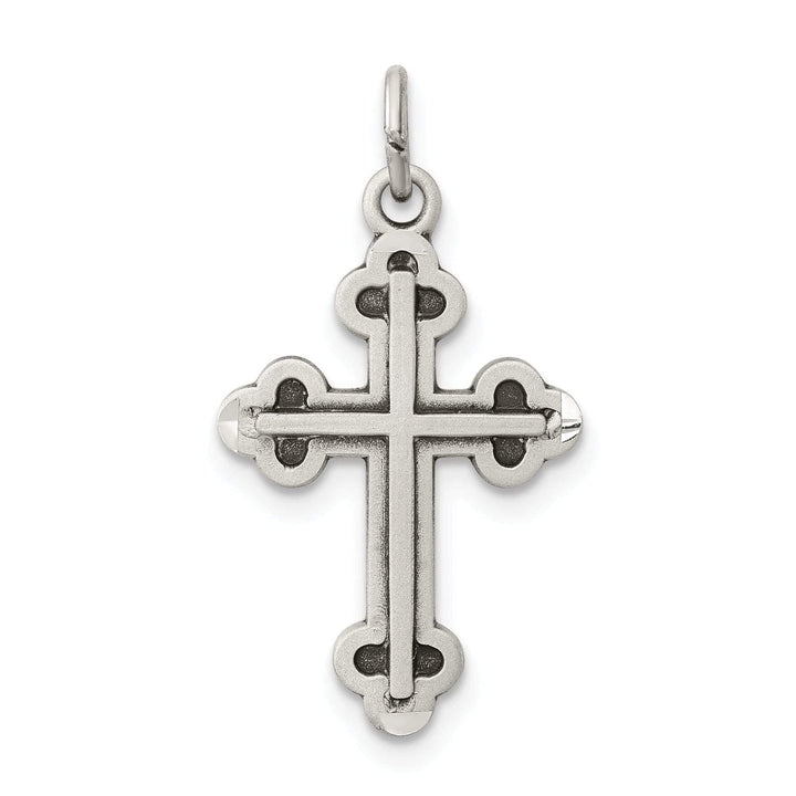 Lovely Rita's Pendants & Charms Sterling Silver Antiqued Budded Cross Charm