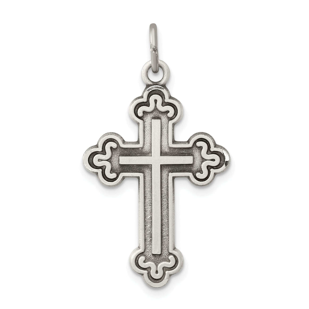 Lovely Rita's Pendants & Charms Sterling Silver Antiqued Budded Cross Pendant