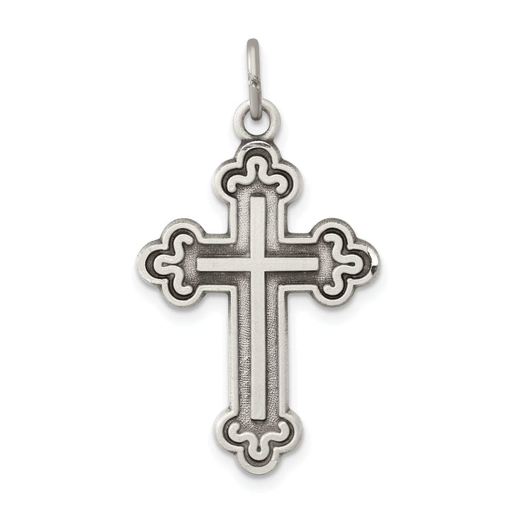Lovely Rita's Pendants & Charms Sterling Silver Antiqued Budded Cross Pendant