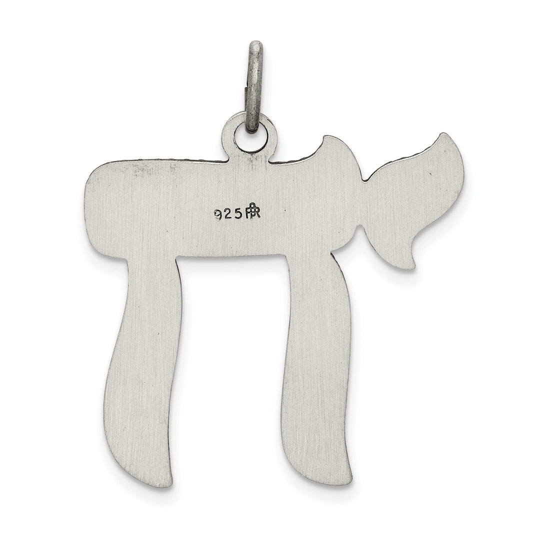 Lovely Rita's Pendants & Charms Sterling Silver Antiqued Chai Pendant