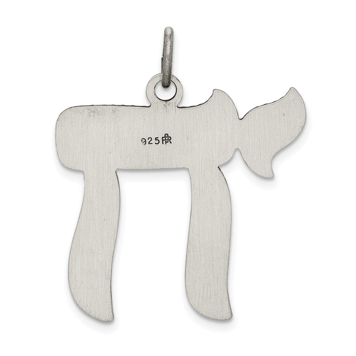 Lovely Rita's Pendants & Charms Sterling Silver Antiqued Chai Pendant