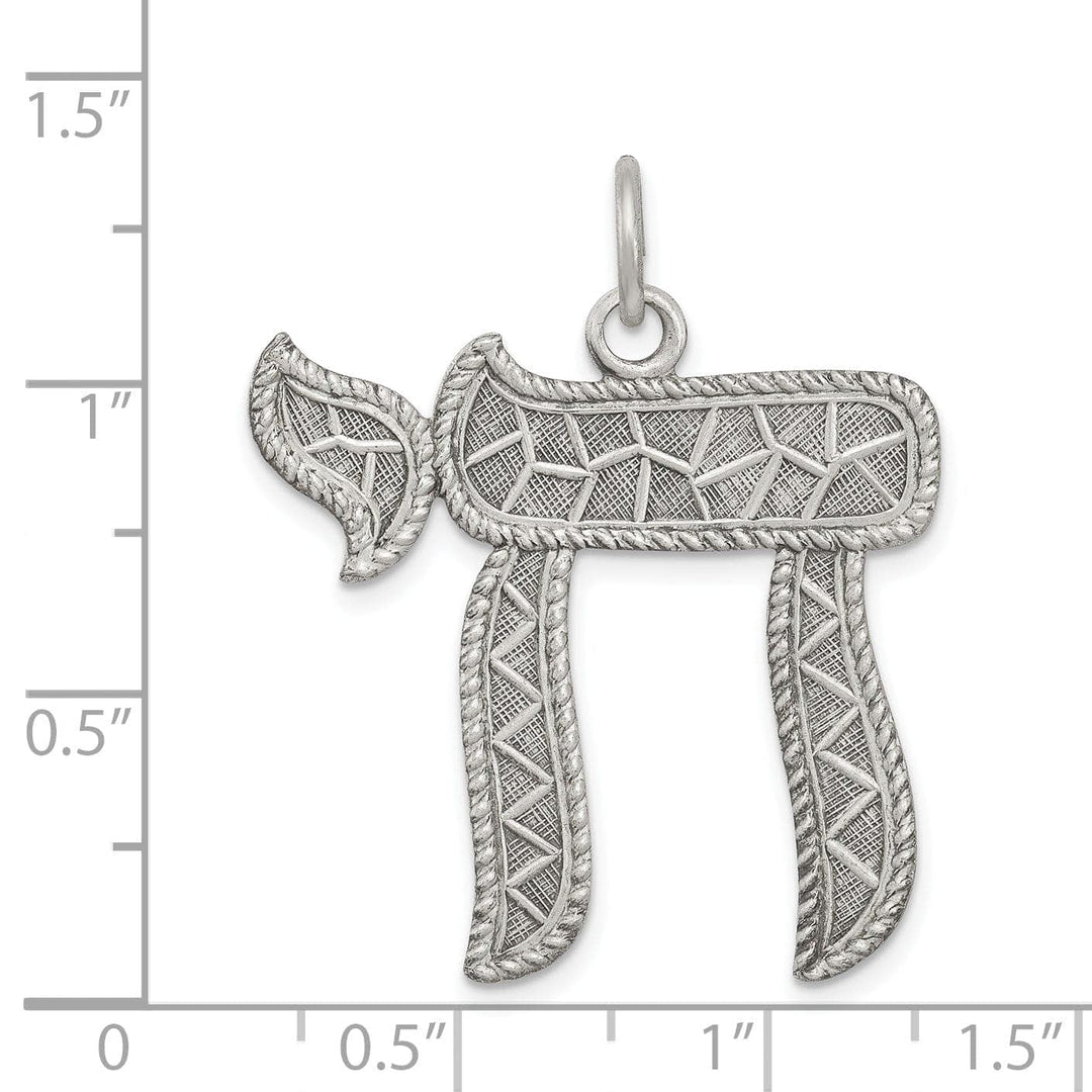 Lovely Rita's Pendants & Charms Sterling Silver Antiqued Chai Pendant