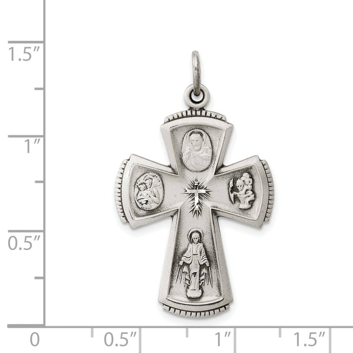 Lovely Rita's Pendants & Charms Sterling Silver Antiqued Cross Pendant