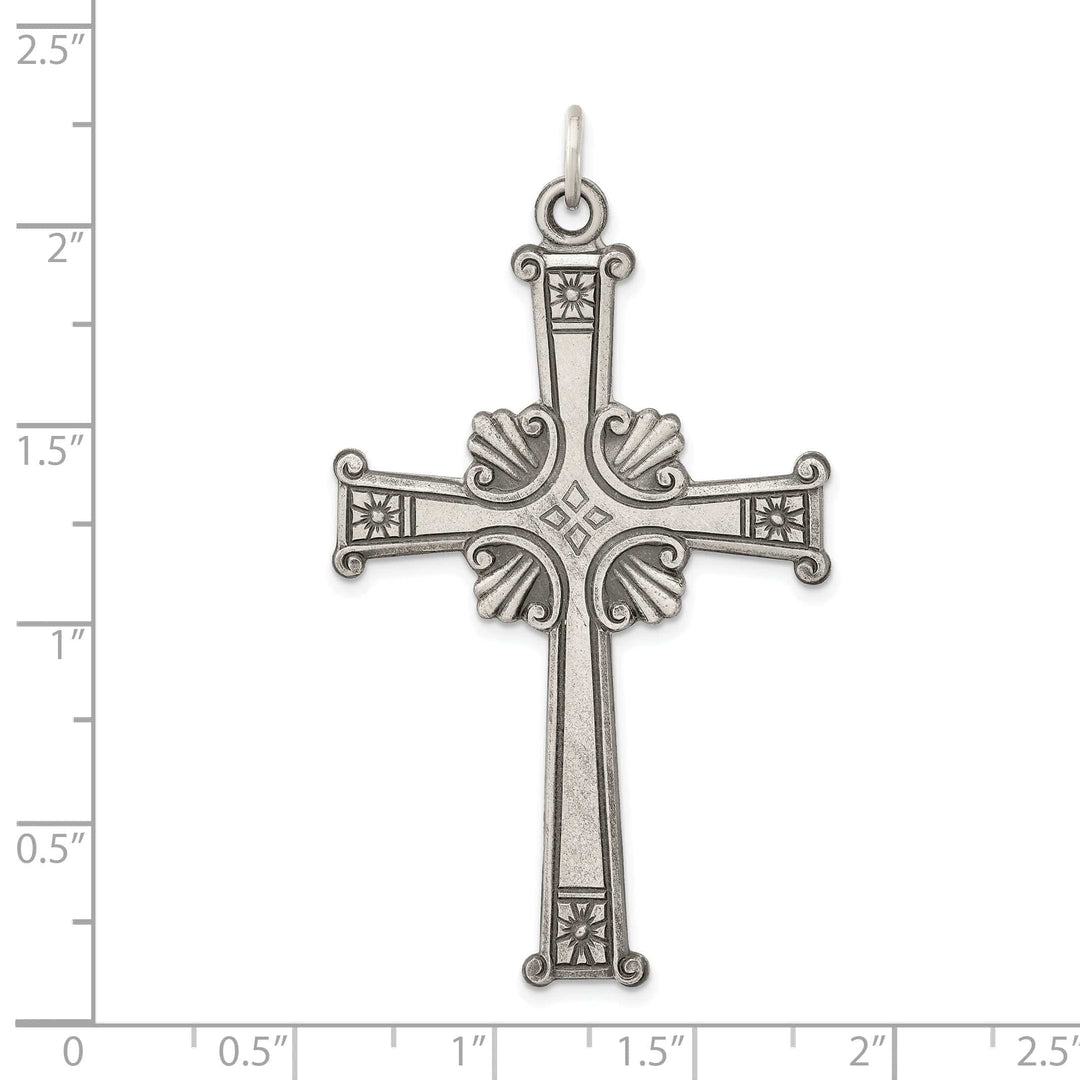 Lovely Rita's Pendants & Charms Sterling Silver Antiqued Cross Pendant