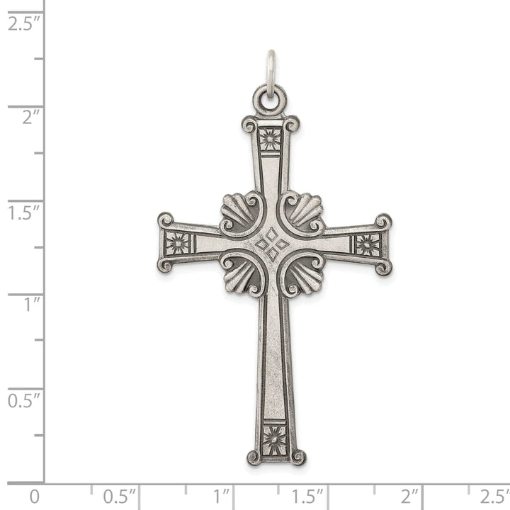 Lovely Rita's Pendants & Charms Sterling Silver Antiqued Cross Pendant