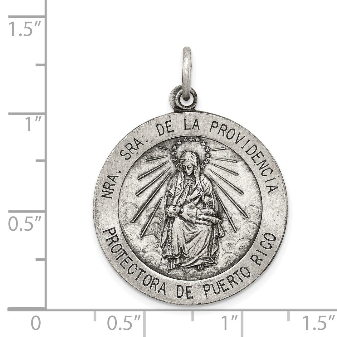 Lovely Rita's Pendants & Charms Sterling Silver Antiqued De La Providencia Medal