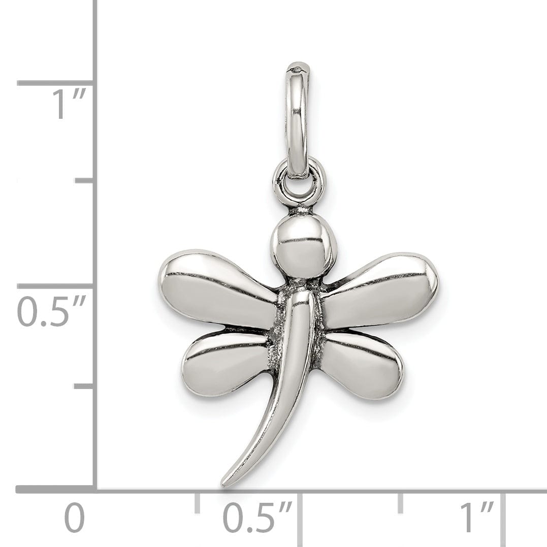 Lovely Rita's Pendants & Charms Sterling Silver Antiqued Dragonfly Pendant