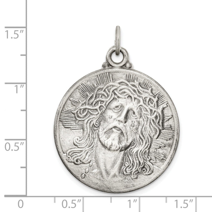 Lovely Rita's Pendants & Charms Sterling Silver Antiqued Ecce Homo Medal