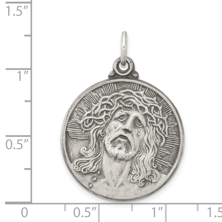 Lovely Rita's Pendants & Charms Sterling Silver Antiqued Ecce Homo Medal