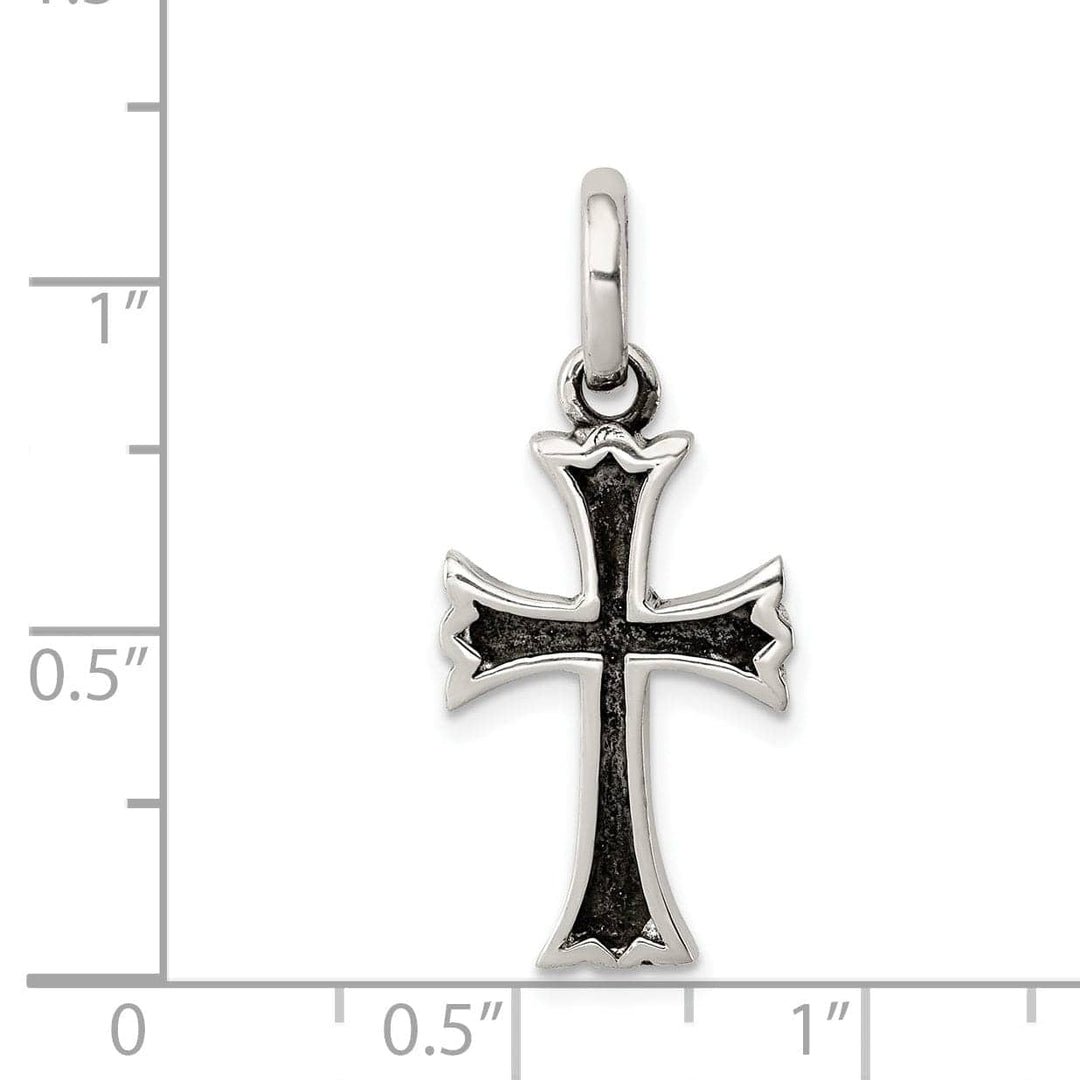 Lovely Rita's Pendants & Charms Sterling Silver Antiqued Finish Cross Pendant