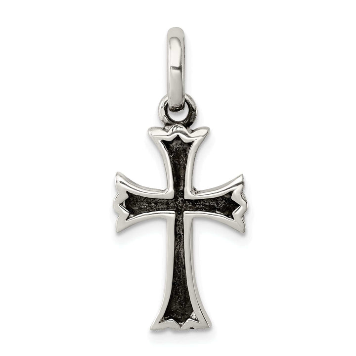 Lovely Rita's Pendants & Charms Sterling Silver Antiqued Finish Cross Pendant
