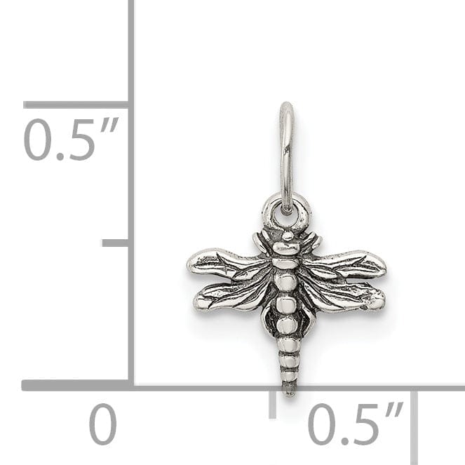 Lovely Rita's Pendants & Charms Sterling Silver Antiqued Finish Dragonfly Charm